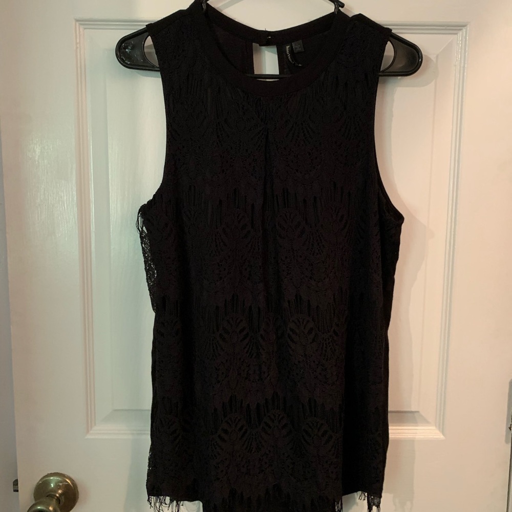 HeartSoul Black Lace Tank Top